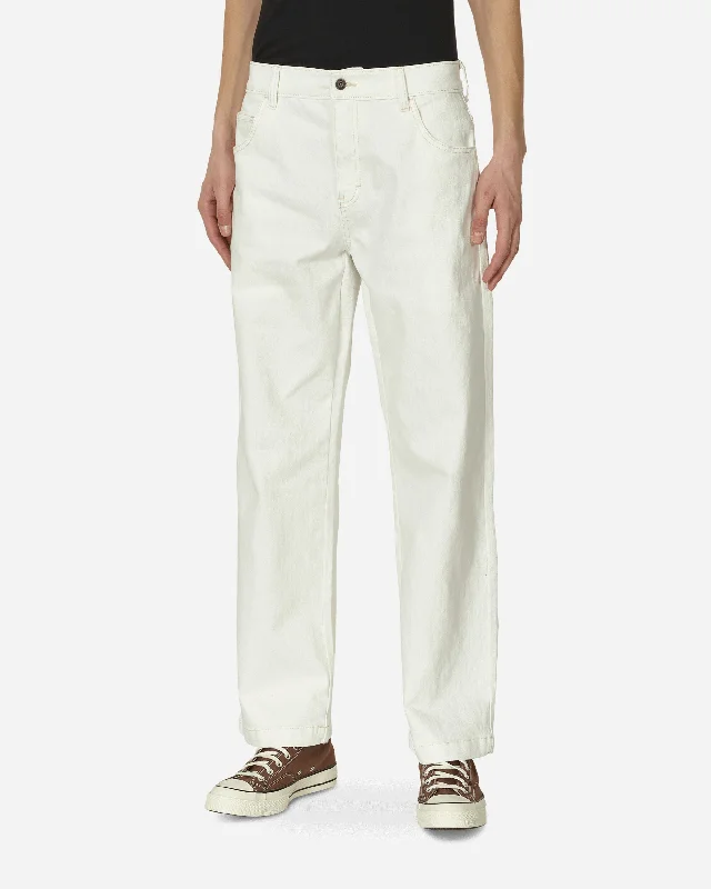 Custom Pants with Insulated Fabric-Wingville Loose Denim Pants White