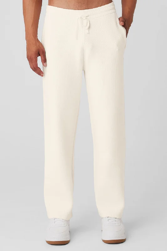 Custom Work Pants-Scholar Straight Leg Sweatpant - Ivory