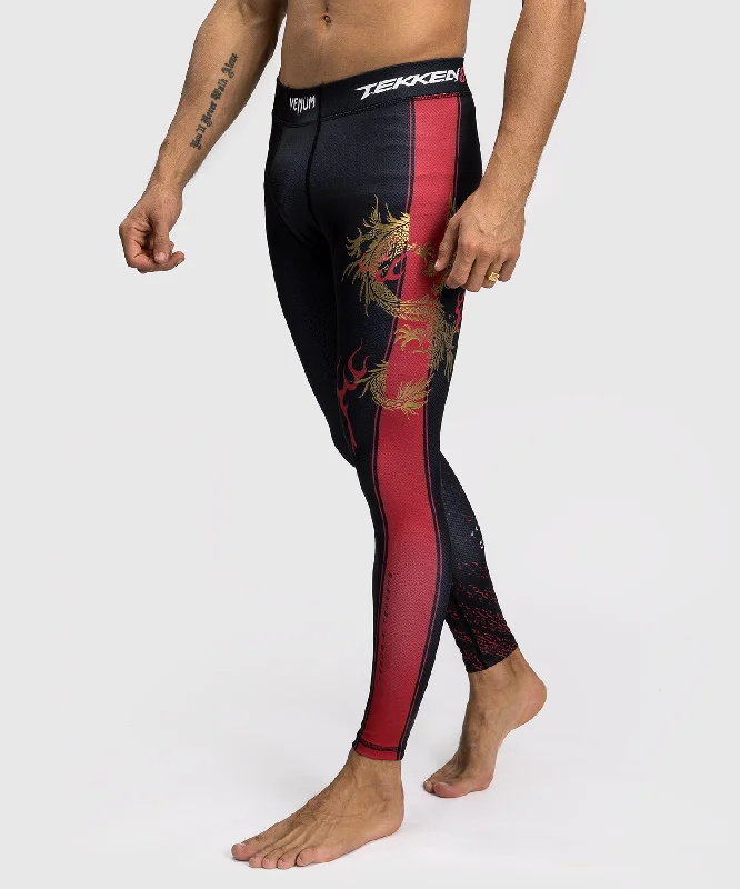 Custom Pants for Healthcare Workers-Venum x TEKKEN 8 - Marshall Law Spats - Black/Red/Gold