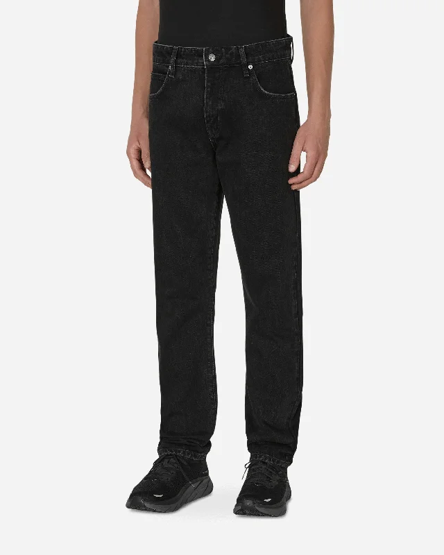 Custom Pants for Festivals-Straight Denim Pants Black