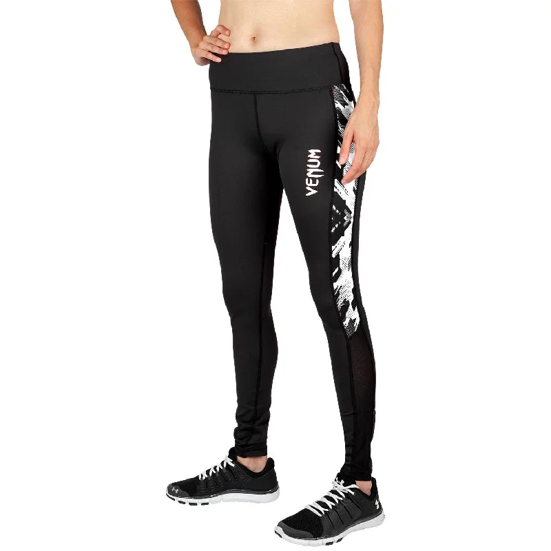 Custom Pants for Beach Days-Venum Tecmo Leggings - For Women - Black/White