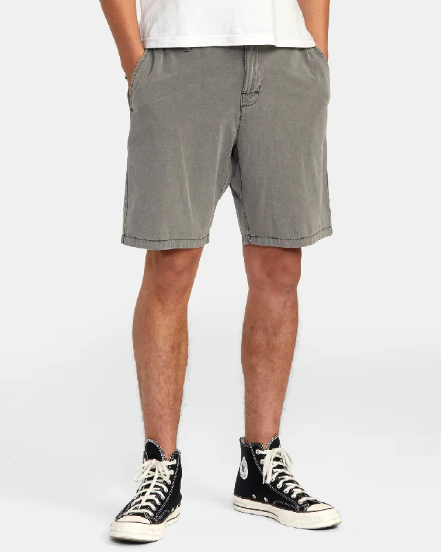 Lightweight Shorts for Hot Weather-All Time Coastal Rinsed Hybrid 19" Shorts - Pirate Black