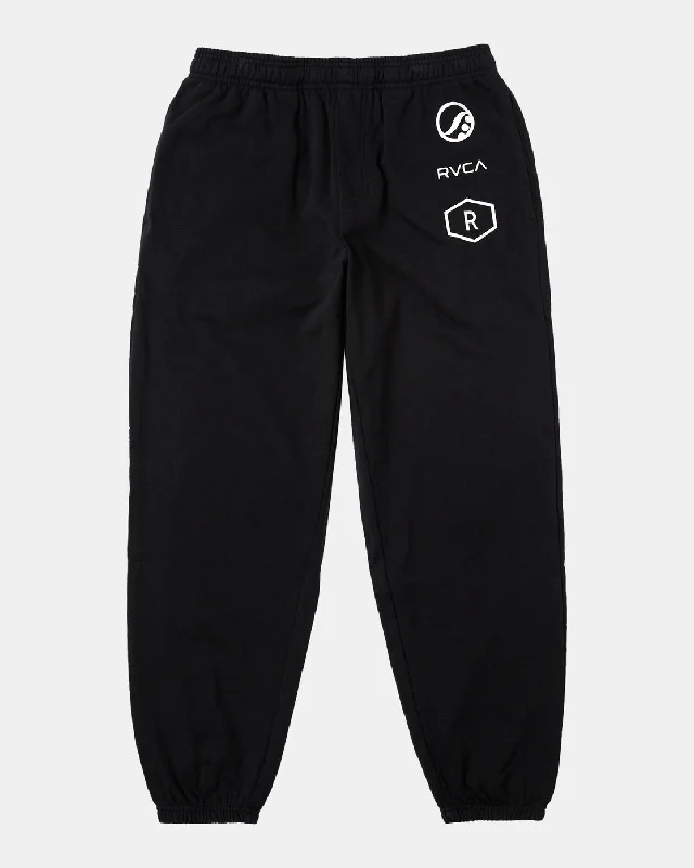 Custom Pants for Industrial Workers-Ruotolo VA Essential Joggers - Black