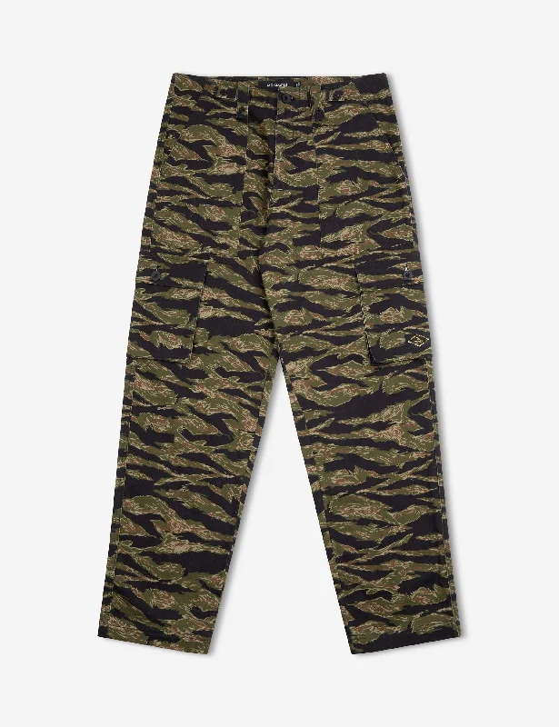 Custom Pants with Secure Pockets-Cargo Pant - Tiger Camo