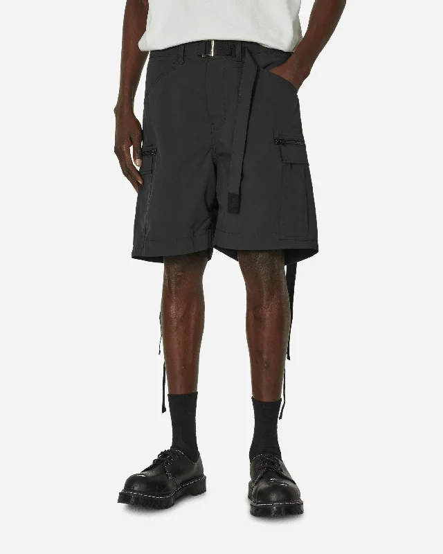 Shorts for Quick-Drying Fabric-Matte Taffeta Shorts Black