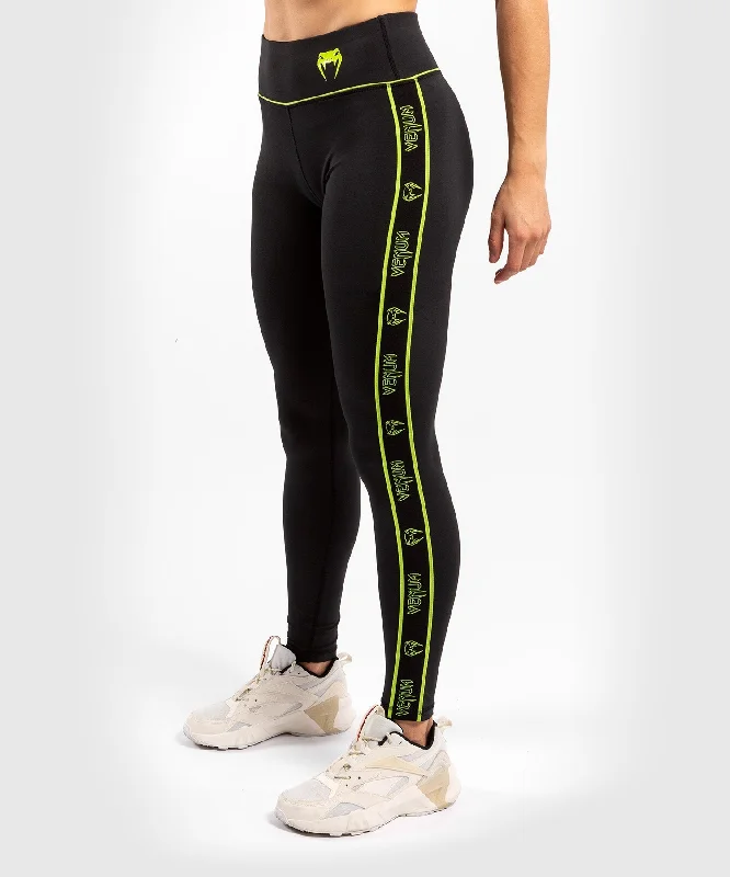 Custom Pants with Hidden Pockets-Venum Tecmo Leggings - For Women - Black/Neo Yellow