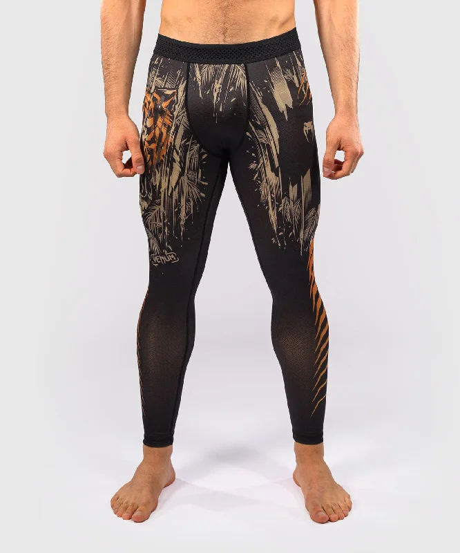 Custom Pants for Outdoor Wear-Venum Tiger Men's Spats - Black/Neon Orange