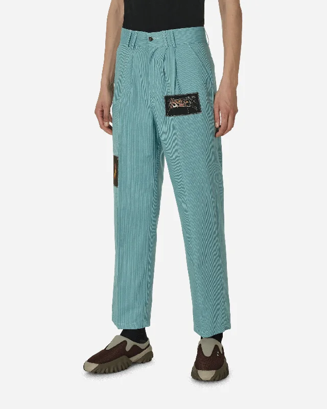 Custom Pants with Flannel Lining-Space Trousers Teal