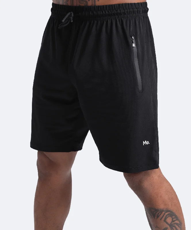 Custom Shorts for Athletes-Jet Black Gym Shorts