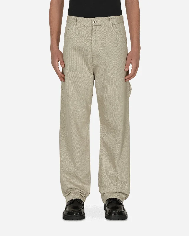 Custom Pants with Fleece Lining-Carpenter Pants Beige