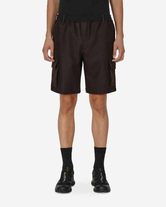 Hiking Shorts for Men-Salomon Panno Utility Shorts Brown