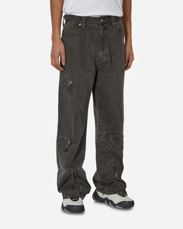 Custom Pants with Wool Blend-Flight Denim Pants Charcoal