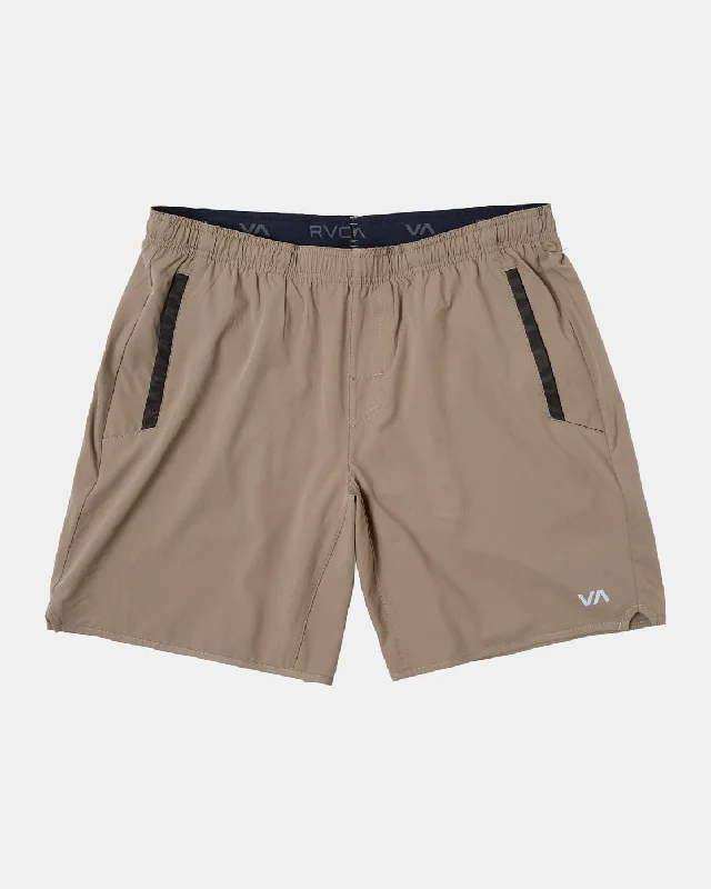 Custom Shorts for Festivals-Yogger Stretch 17" Athletic Shorts - Dark Khaki