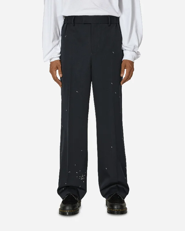 Custom Pants for Streetwear-Pleated Pants Dark Navy