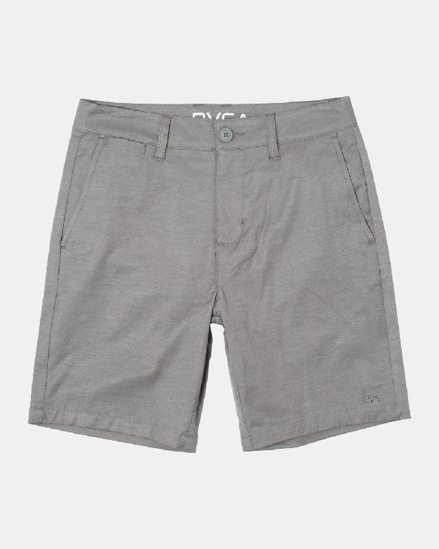 Cargo Shorts for Casual Wear-Boys Back In Hybrid 19" Shorts - Athletic Heather