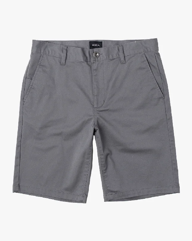 Custom Team Shorts-Boys Weekday Stretch 18" Shorts - Smoke