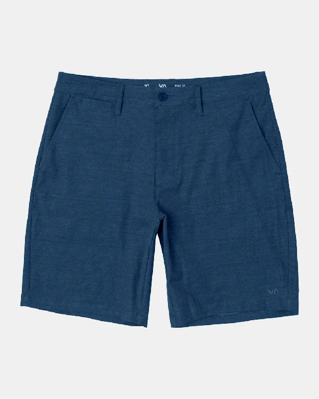 Basketball Shorts for Kids-Boys Back In Hybrid 19" Shorts - Denim Heather