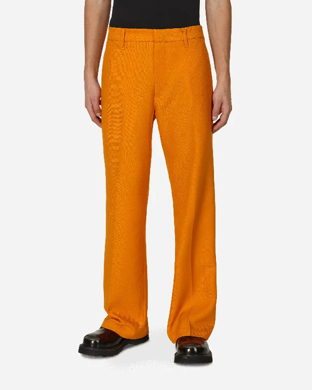 Custom Pants for Office Work-Bootcut Trousers Orange