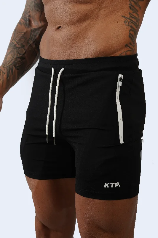 Lightweight Shorts for Running-HYBRID SHORTS - BLACK