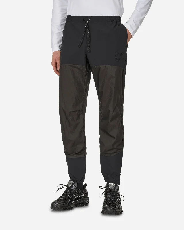 Custom Pants for Women-Ultralight DWR Paneled Track Pants Black