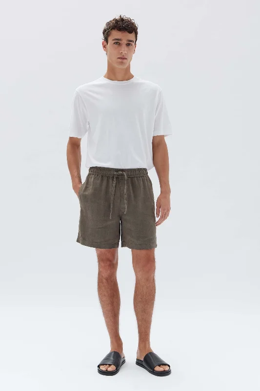 Shorts for Active Outdoor Wear-Tide Linen Shorts