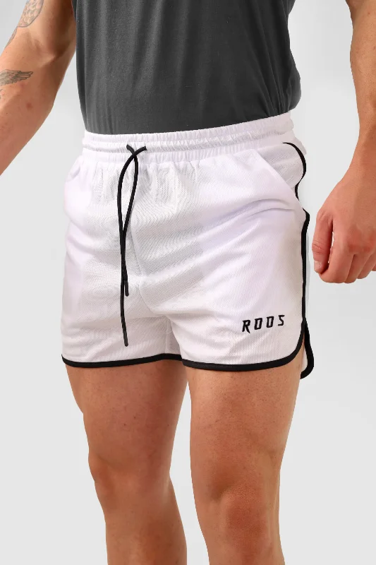 Shorts for Sports Fan Apparel-Retro Shorts - White