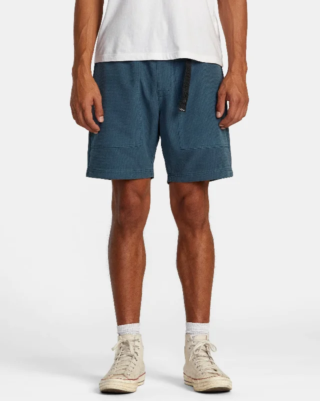 Shorts for Custom Sports Team Apparel-Civic City Elastic Waist Shorts - Duck Blue