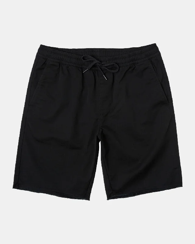 Sports Shorts for Football Players-Weekend Elastic Waist Shorts - Black