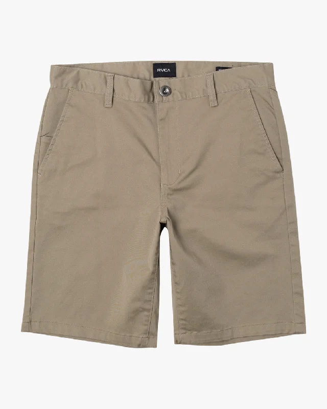 Running Shorts for Men-Boys Weekday Stretch 18" Shorts - Khaki