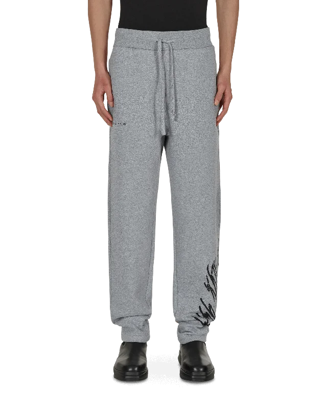 Custom Pants for Women-Script Sweatpants Grey