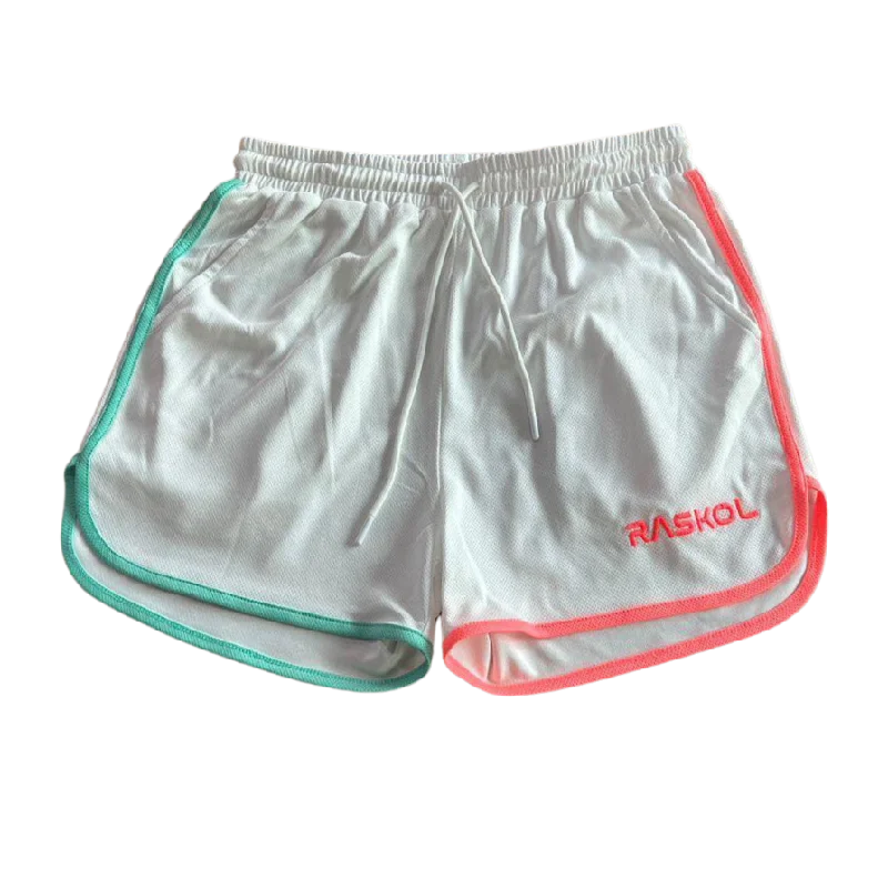 Cargo Shorts for Women-RASKOL MIAMI WHITE Classic Shorts (LIMITED EDITION)