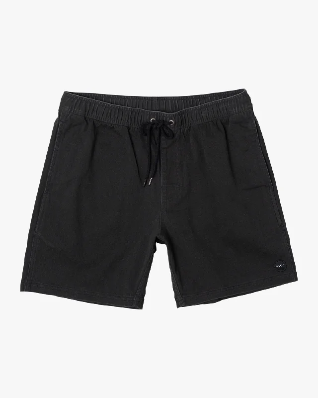 Swim Shorts for Men-Boys Escape 17" Solid Shorts - Black