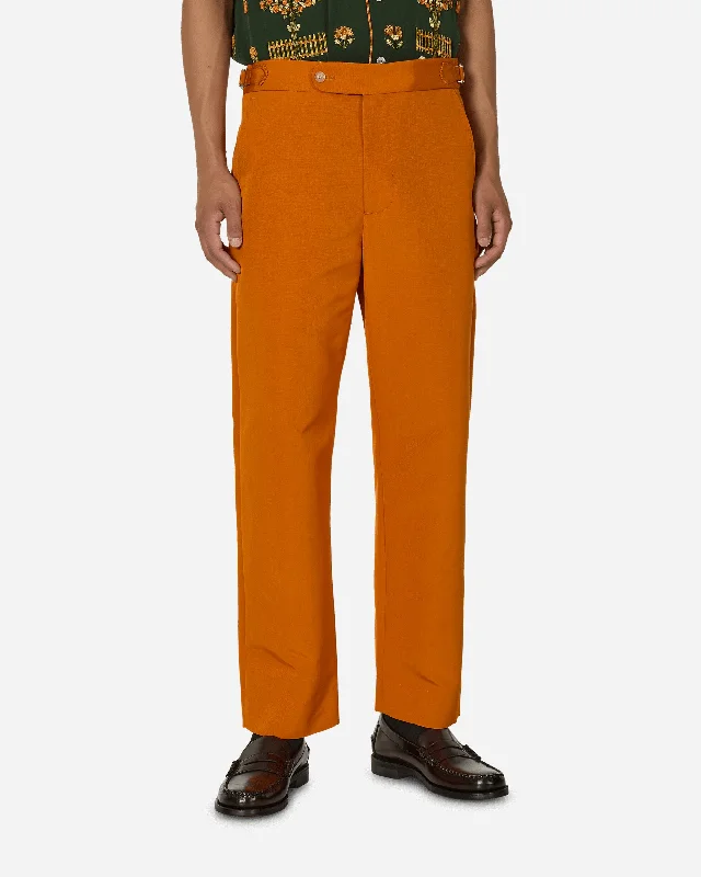 Custom Pants for Kayaking-Ginger Faille Trousers Orange