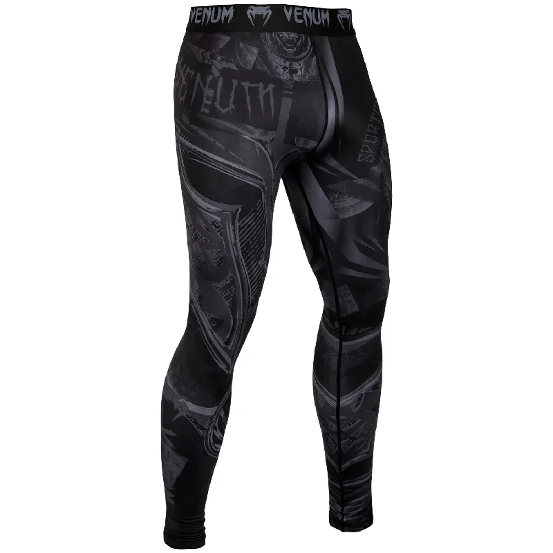 Custom Pants with Stretchable Fabric-Venum Gladiator 3.0 Compression Tights - Black/Black