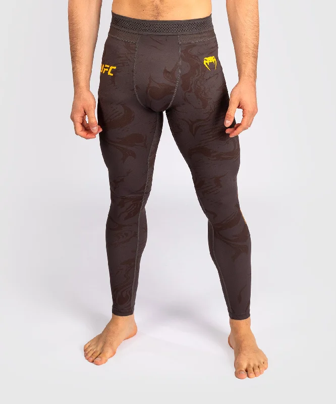 Custom Pants for Mountain Biking-UFC Fusion by Venum Fight Week Men’s Performance Tight - Earthen Brown