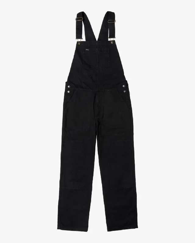 Custom Pants for Active Lifestyles-Chainmail Relaxed Fit Overalls - RVCA Black