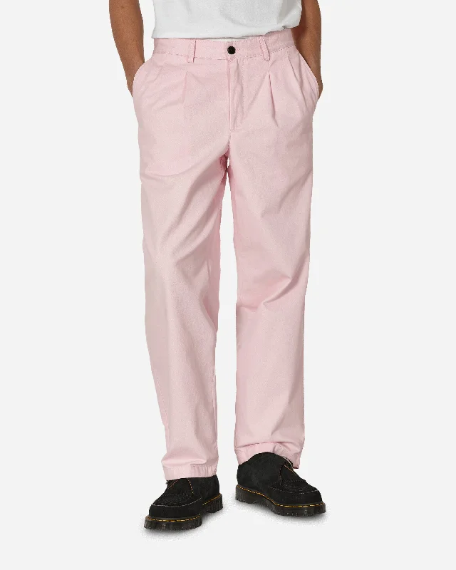 Custom Pants for Corporate Gifts-Twill Double-Pleat Pants Pink