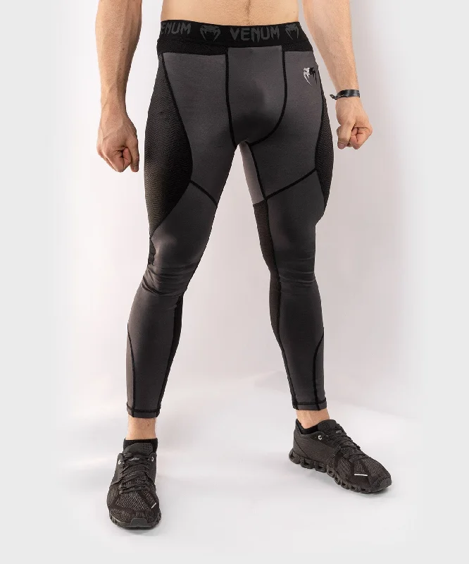 Custom Pants for Advertising-Venum G-Fit Compression Tights - Grey/Black