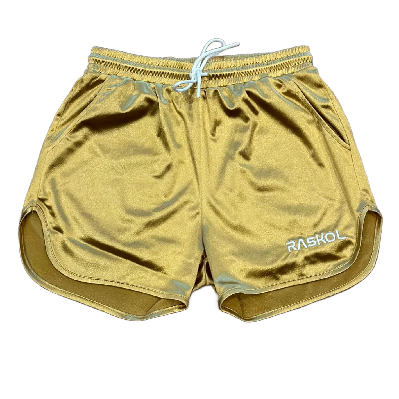 Basketball Shorts for Men-RASKOL GOLD SILK SHORTS (LIMITED EDITION)