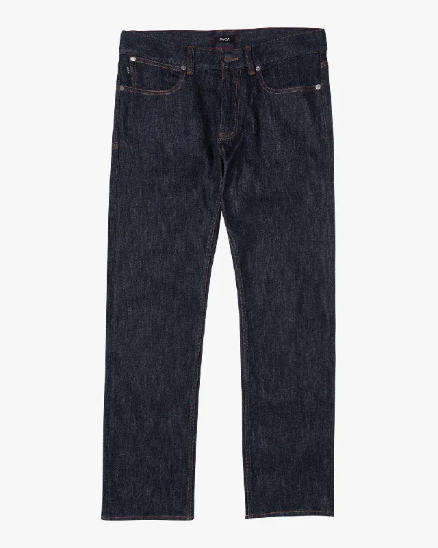 Custom Pants for Paddleboarding-Weekend Relaxed Fit Denim Jeans - Dark Indigo