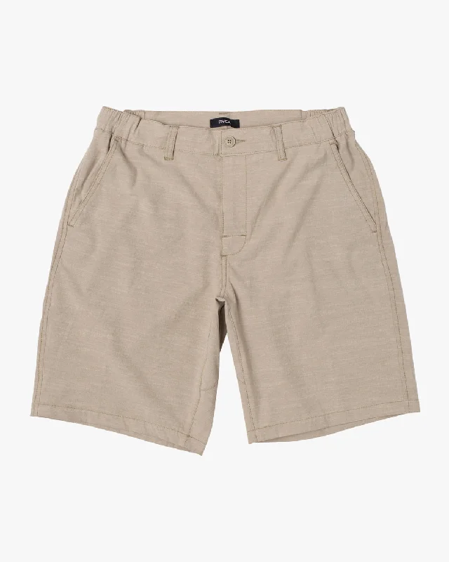 Workout Shorts for Men-Boys All Time Coastal Solid 17" Hybrid Shorts - Khaki