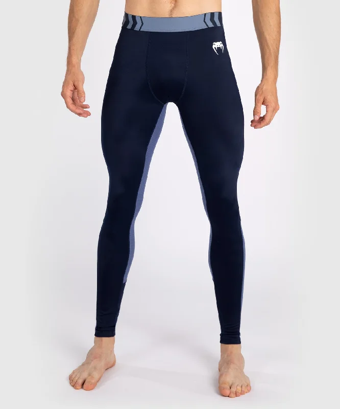 Custom Pants for Exercise-Venum Tempest Men's Spats - Navy Blue/Blue