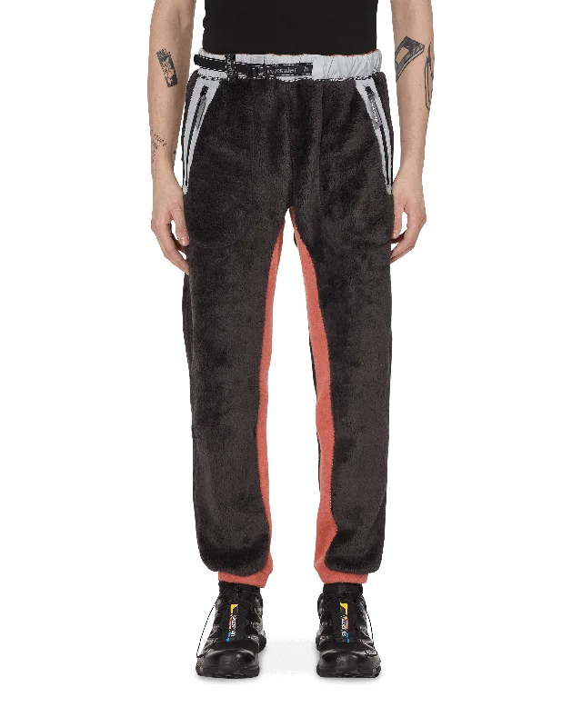 Custom Pants for Rock Climbing-Slam Jam High Loft Polartec Fleece Pants Black