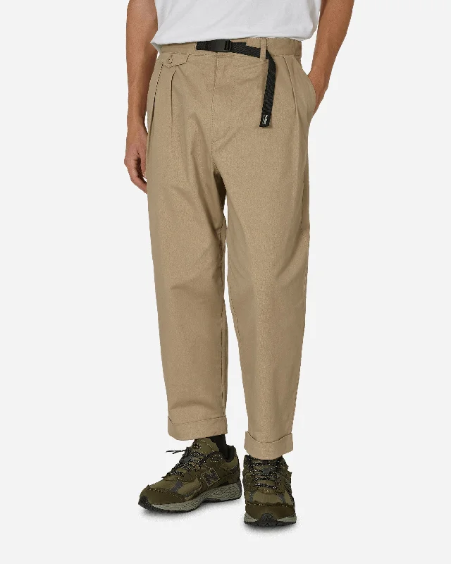 Custom Trousers for Men-WT 2 Tuck Pants Beige