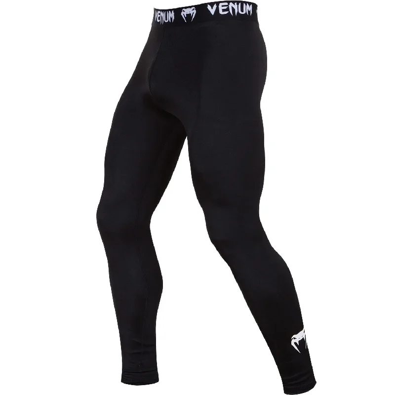 Custom Pants with Floral Designs-Venum Contender 2.0 Compression Tights - Black/White