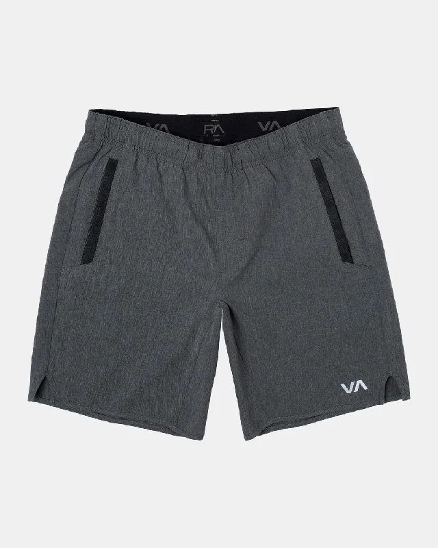 Personalized Shorts with Name-Boys Yogger 15" Stretch Shorts - Charcoal Heather