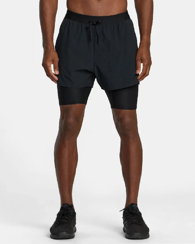 Personalized Shorts for Travel-RVCA Runner 2-In-1 Shorts - Black