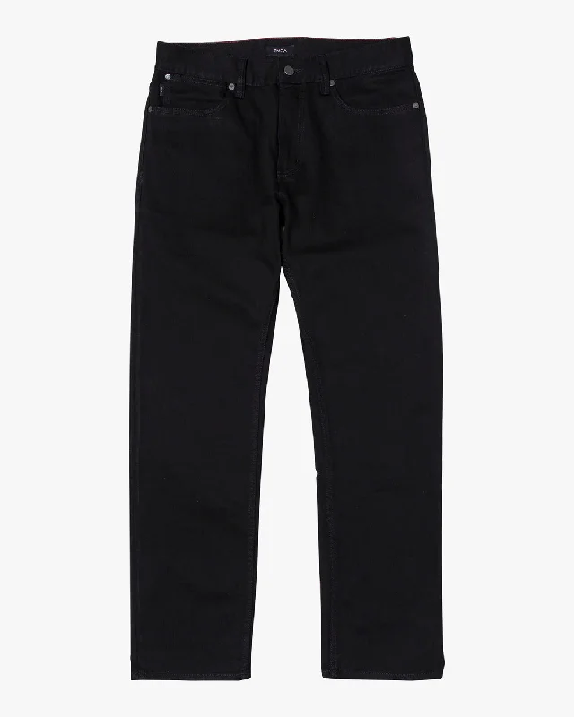 Custom Pants for School Uniforms-Weekend Relaxed Fit Denim Jeans - Black Black