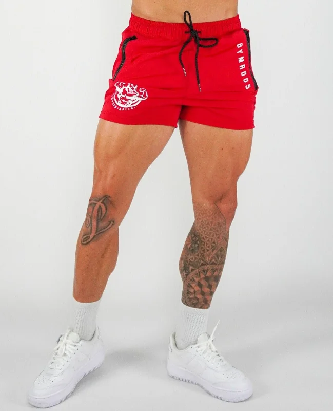 Basketball Shorts for Men-Roo Shorts - Red