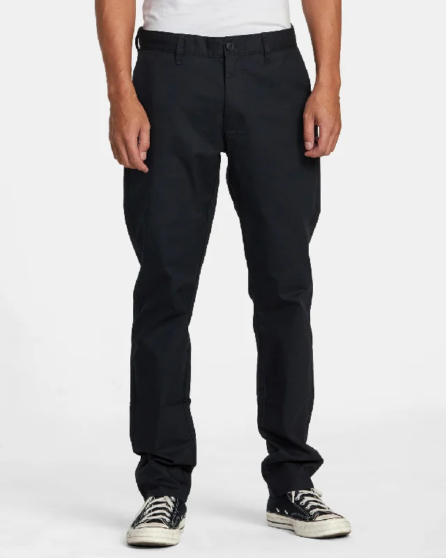 Custom Pants with Extra Storage Pockets-Daggers Tech Technical Chinos - Rvca Black